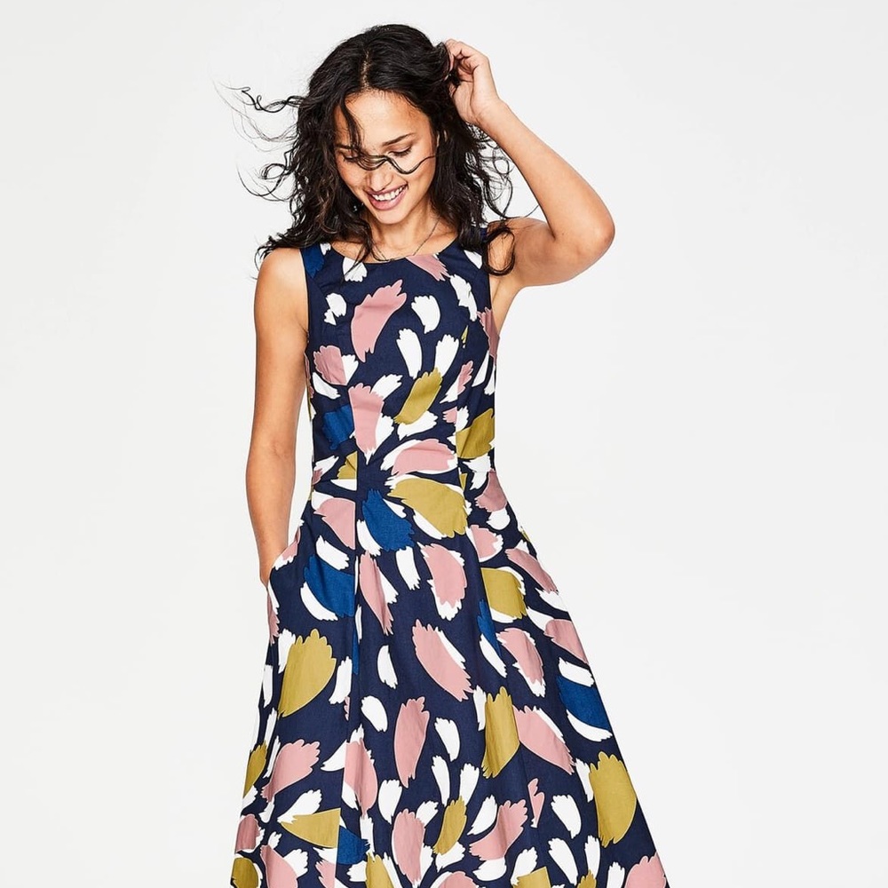 NWT Boden Elena Cotton Midi Dress